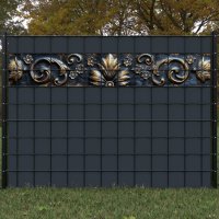 Art-Deco Basrelief - Blumenmuster mittel 08