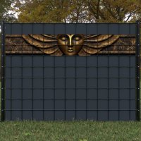 Art-Deco Goldbeschlag mit stilisiertem Gesicht Design 03