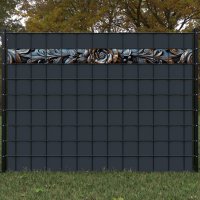 Art-Deco Basrelief - Blumen mit goldenen Blüten und Blättern 03