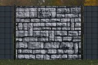  Steinmauer Hell mit dunklen Fugen Motivsichtschutz zaunblick zb221-034 A