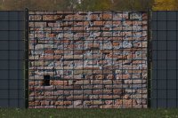 Steinmauer alte Klinkersteine Motivsichtschutz zaunblick zb221-036 A
