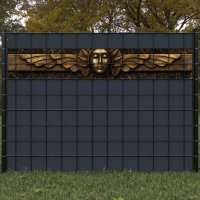 Art-Deco Goldbeschlag mit stilisiertem Gesicht Design 02